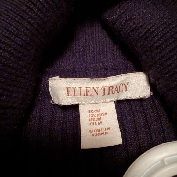 Ellen Tracy Black Belted Cardigan - Picture 3 of 7